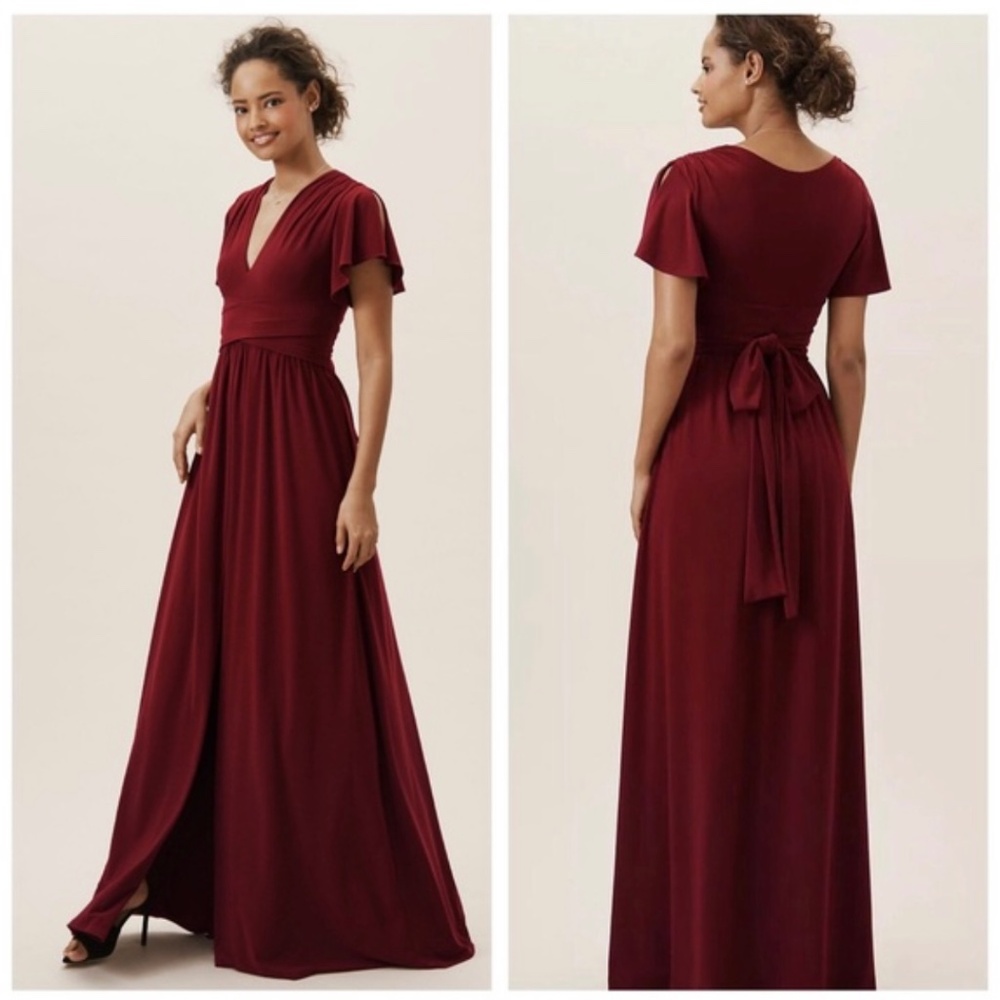 BHLDN Burgandy maxi dress